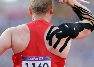 olympic javelin kinesio tape