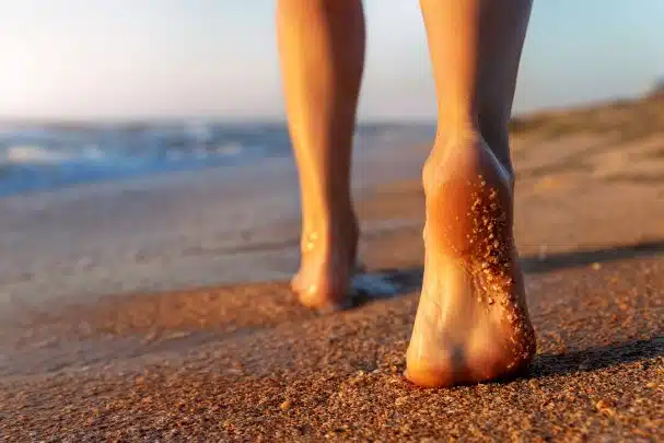 foot tripod points can be shown while walking on a beach